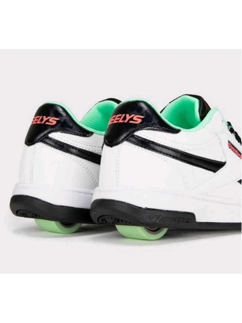 Reebok x Heelys Roller Shoes White Black Mint Green Women's US 7 EU39 Youth 5